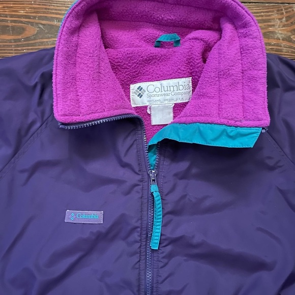 90’s Columbia women’s Hardshell Fleece zip-up - Picture 2 of 7